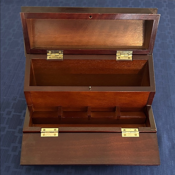 Vintage Bombay Company Wood Jewelry/Trinket Box 10 x 5.5 in - Picture 2 of 7